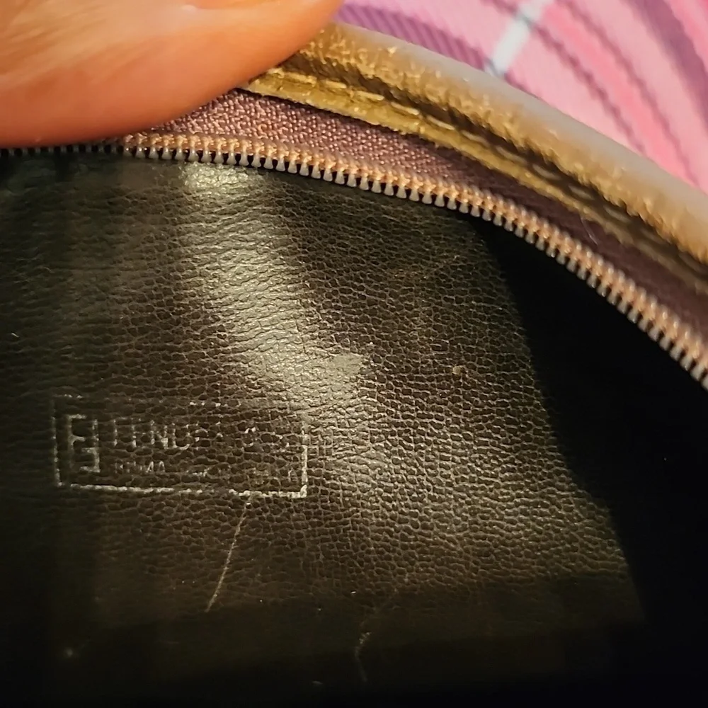 Fendi Zucca Vintage Rare Clutch Pouch W/Leather Trim Strap - Picture 11 of 16